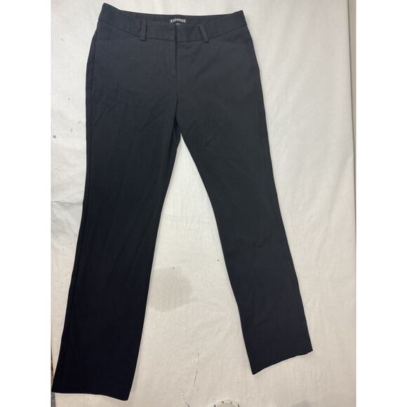 Express Editor Y2K Low Rise Straight Dress Pants Trousers Office Black Women 6R - Picture 1 of 8